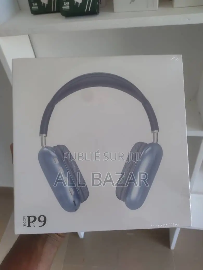 Casque Audio Bluetooth P9 - Bleu Métallisé