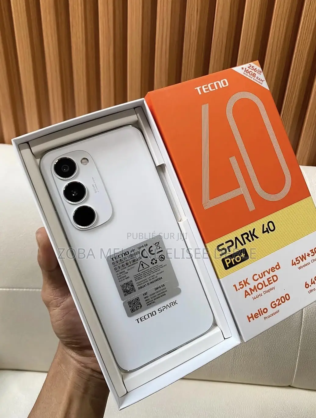 Nouveau Tecno Spark 40 Pro+ 256 GB Blanc