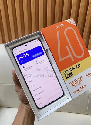 Nouveau Tecno Spark 40 Pro+ 256 GB Blanc