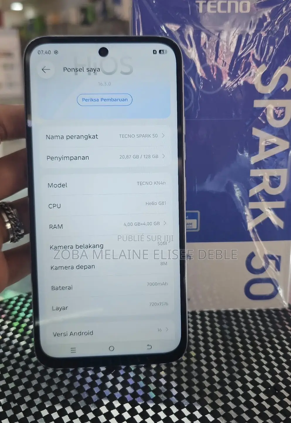 Nouveau Tecno Spark 50 128 GB Bleu