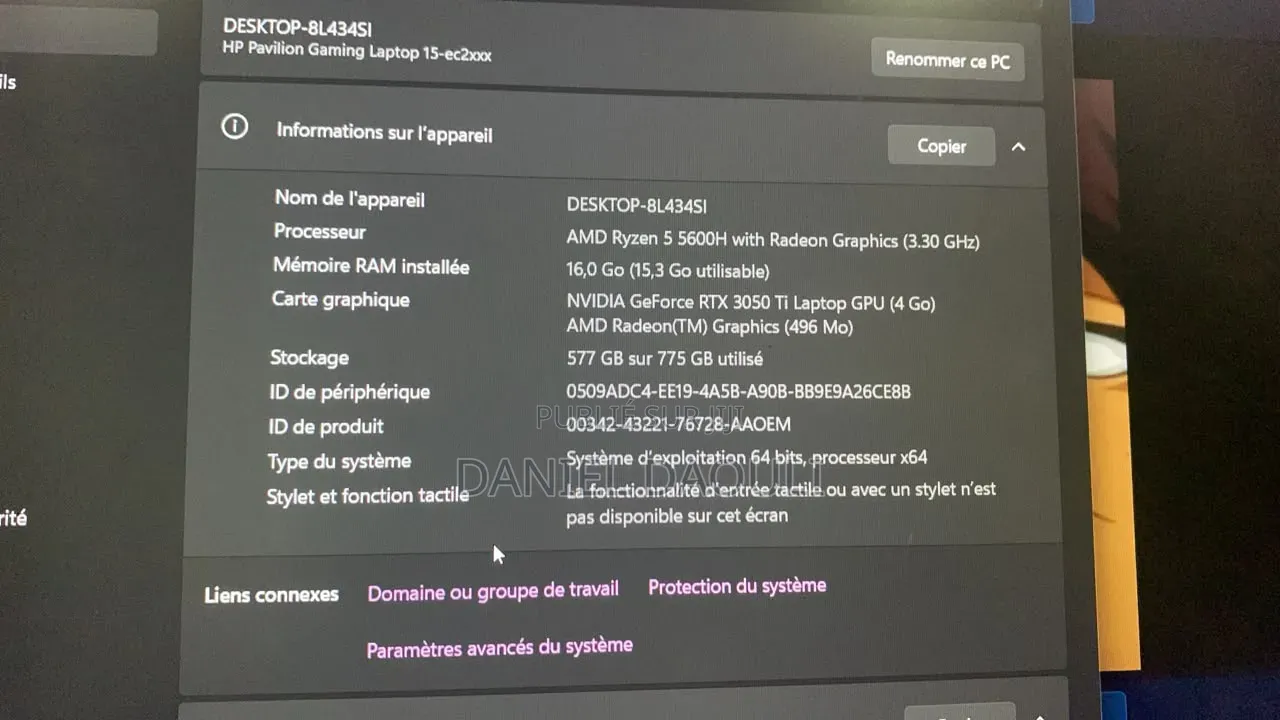 Nouveau HP Pavilion 15 16GB AMD Ryzen 5 HDD+SSD 750GB