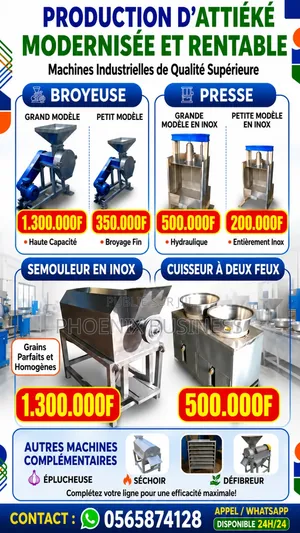 Broyeuse Industrielle Grande Capacité 1tonne Par Heure en Inox