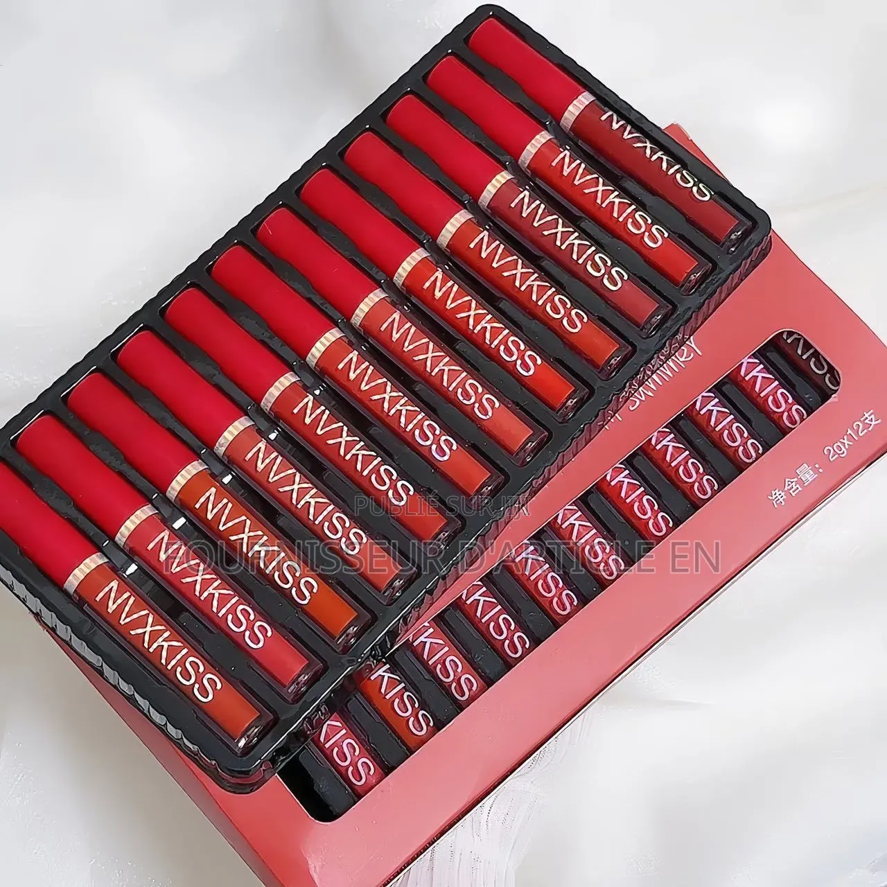 Coffret 12 Rouges À Lèvres Liquides Mats.