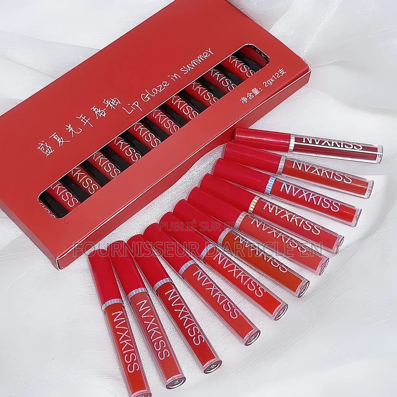 Coffret 12 Rouges À Lèvres Liquides Mats.