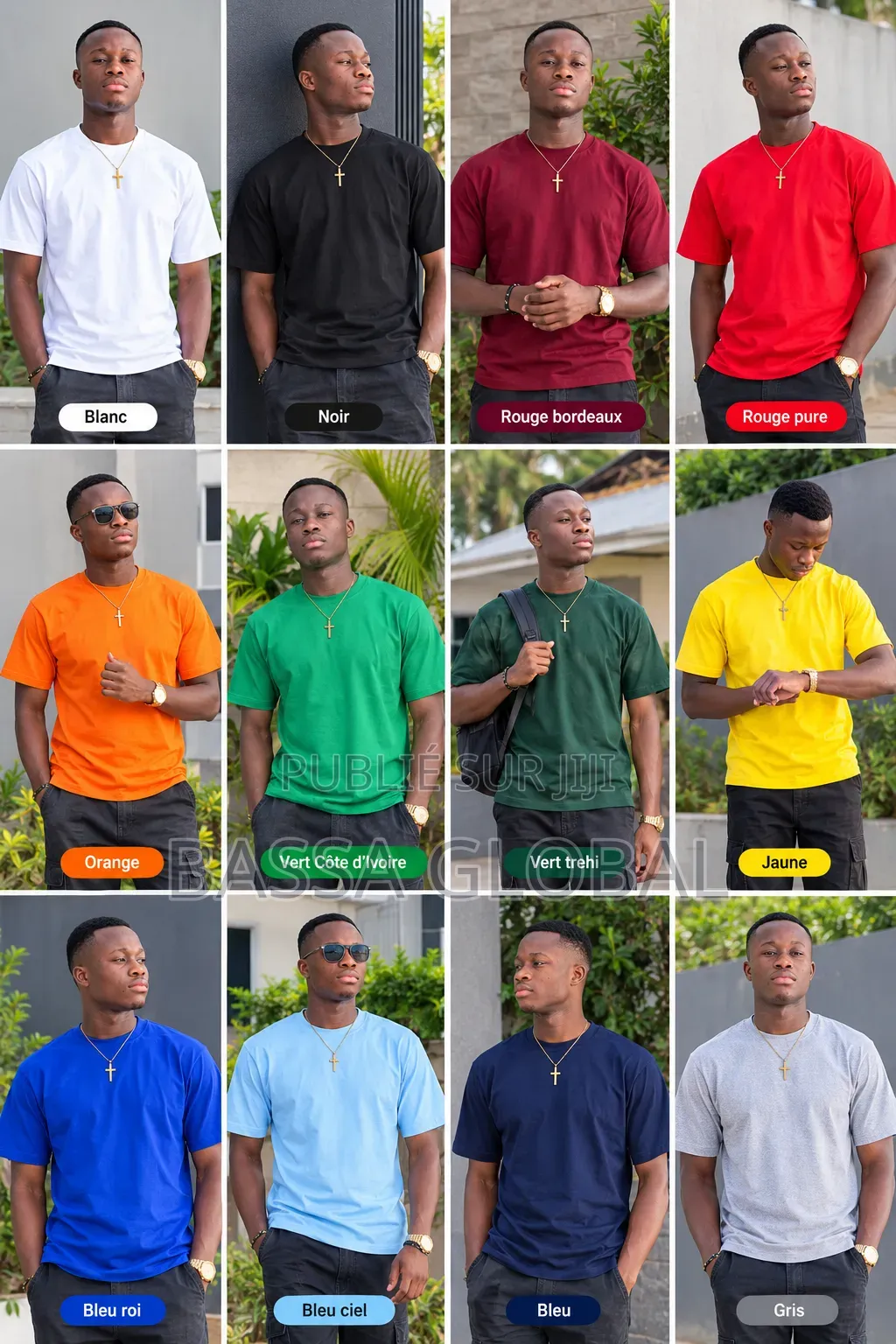 T-Shirt Couleur Unique 100% Coton 350g