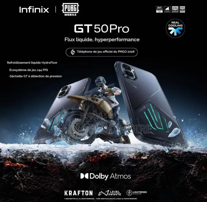 Nouveau Infinix GT 50 Pro 512 GB Gris