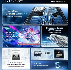 Nouveau Infinix GT 50 Pro 512 GB Gris