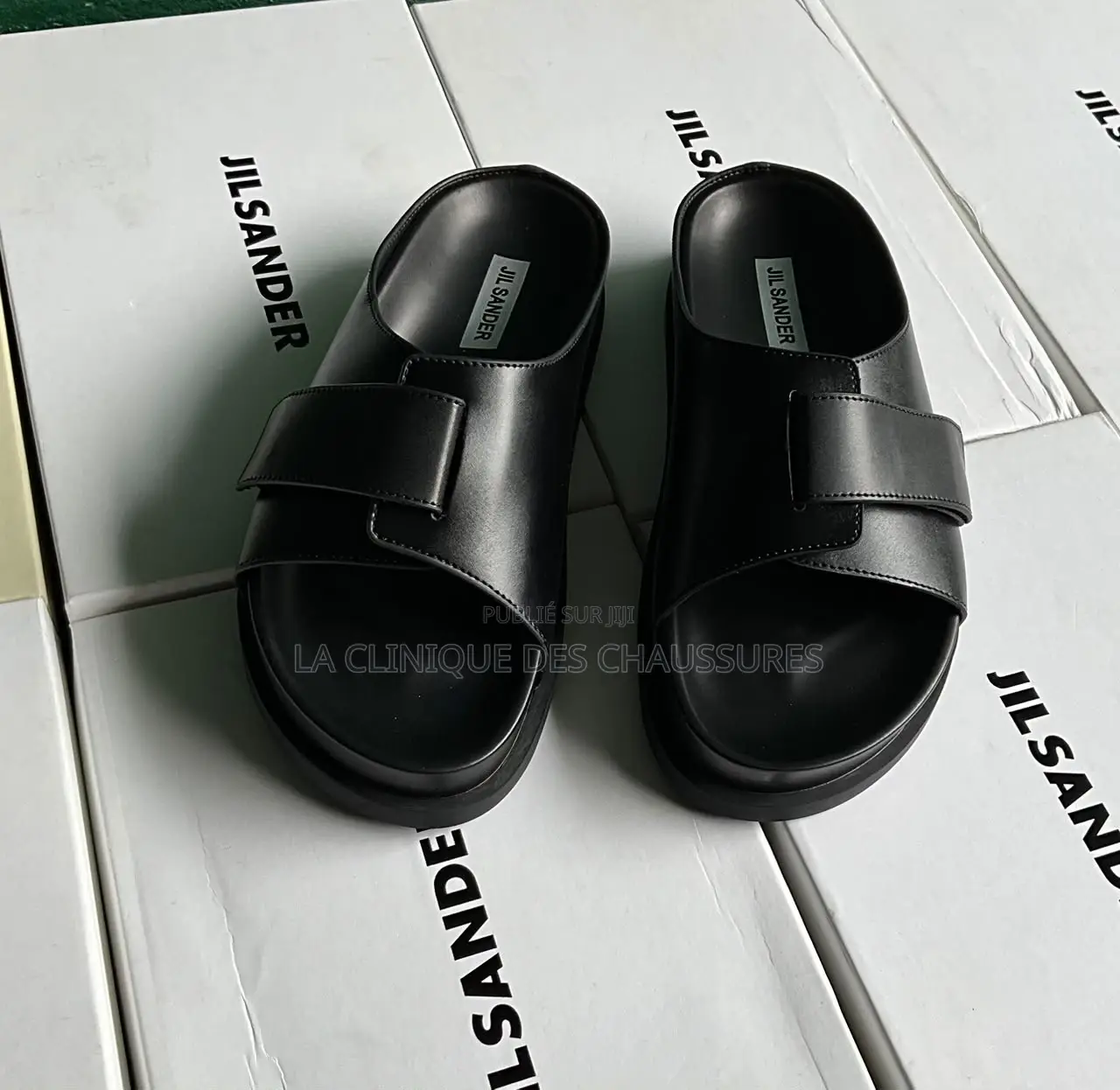 Claquettes en Cuir Jil Sander