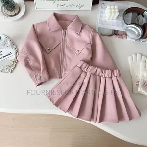 Ensemble Veste en Cuir Pour Filles
