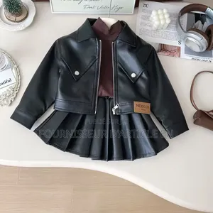 Ensemble Veste en Cuir Pour Filles