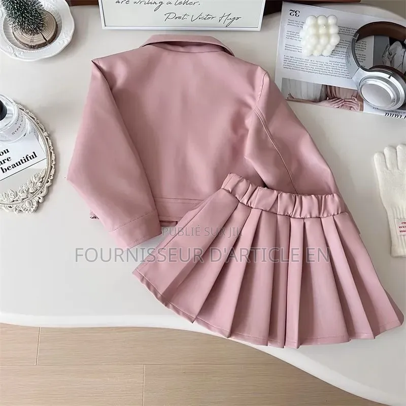 Ensemble Veste en Cuir Pour Filles