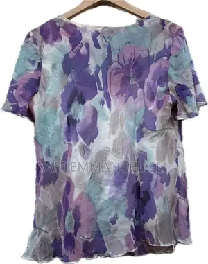 Haut Violet Motif Floral Voile Marks Spencer