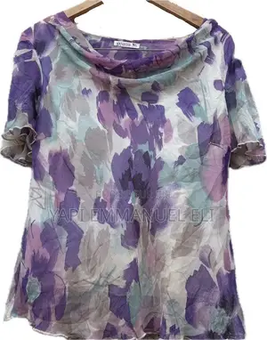 Haut Violet Motif Floral Voile Marks Spencer