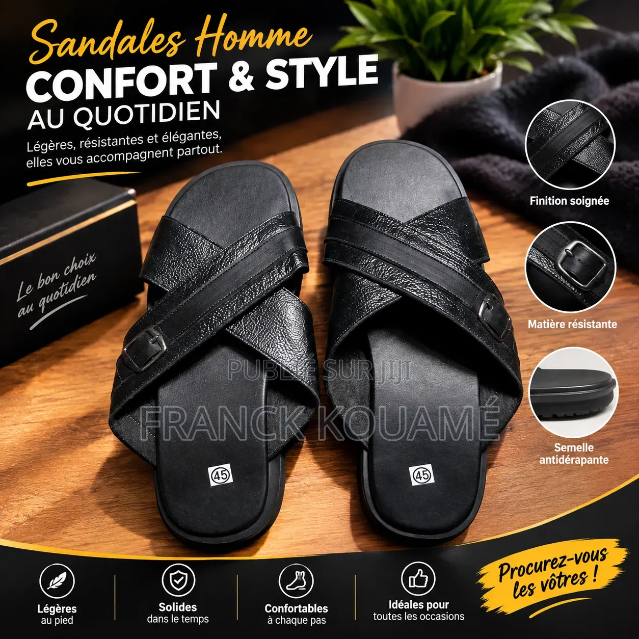 Sandales en Cuir