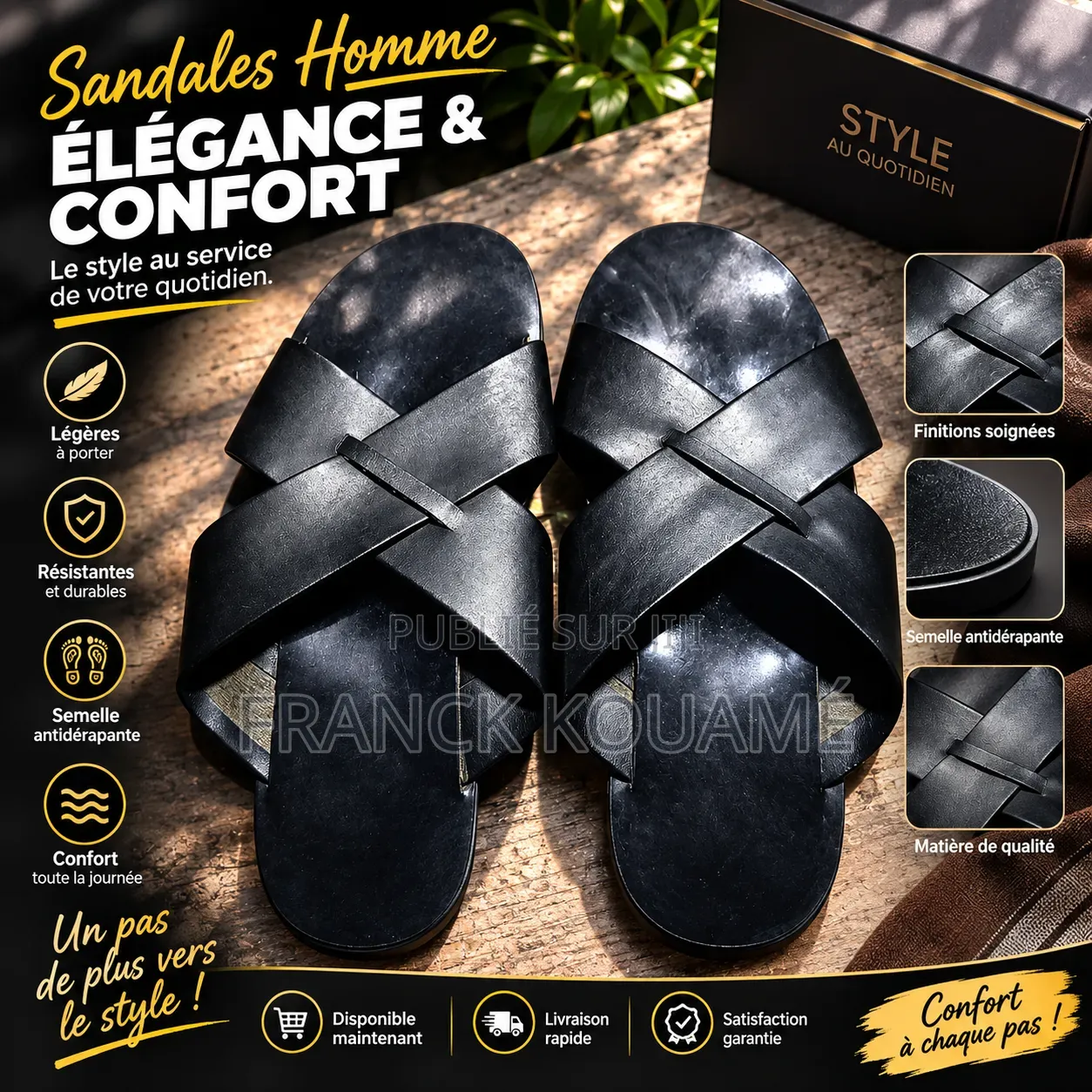 Sandales en Cuir