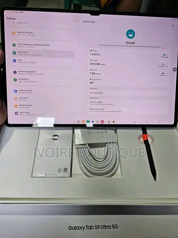 Nouveau Samsung Galaxy Tab S9 Ultra 256 GB Noir