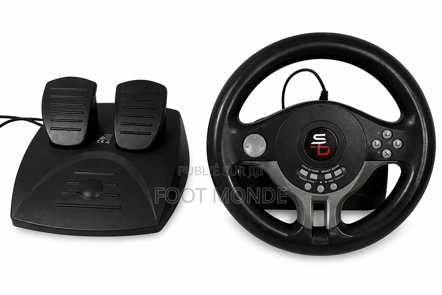Volant + Pédales Pour Jeu De Voiture Ps4 Et Ps5