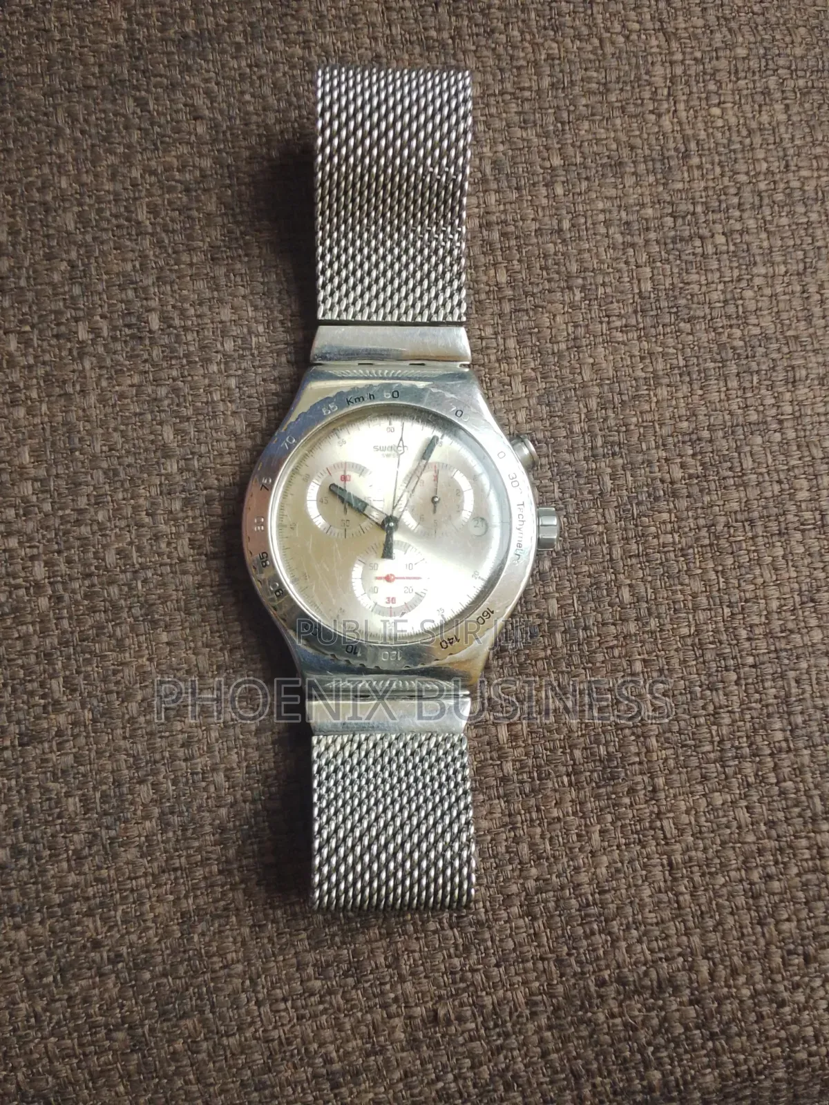 MONTRE SWATCH IRONY CHRONO SILVERISH (Pour Pièce Où Réparation) 15000f