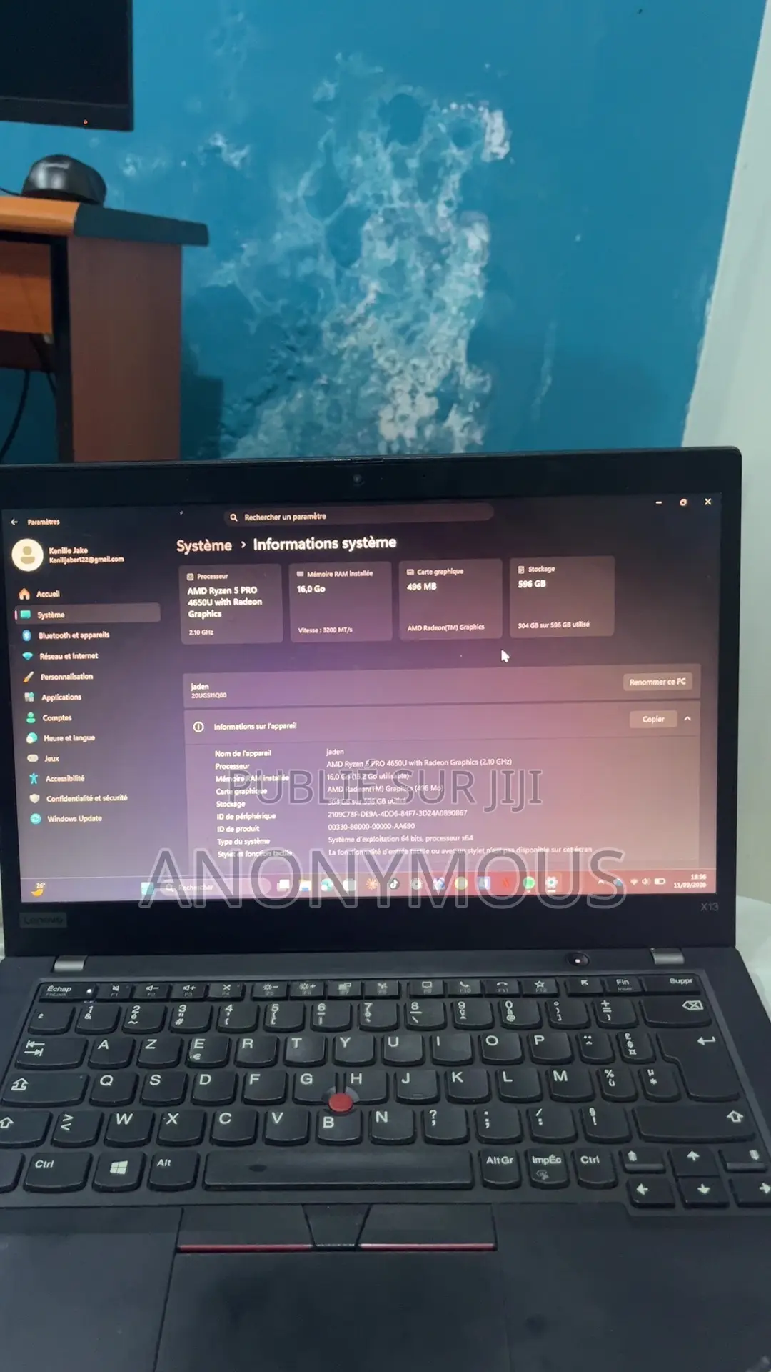 Ordinateur portable Lenovo ThinkPad 10 16GB AMD Ryzen 5 SSD 500GB