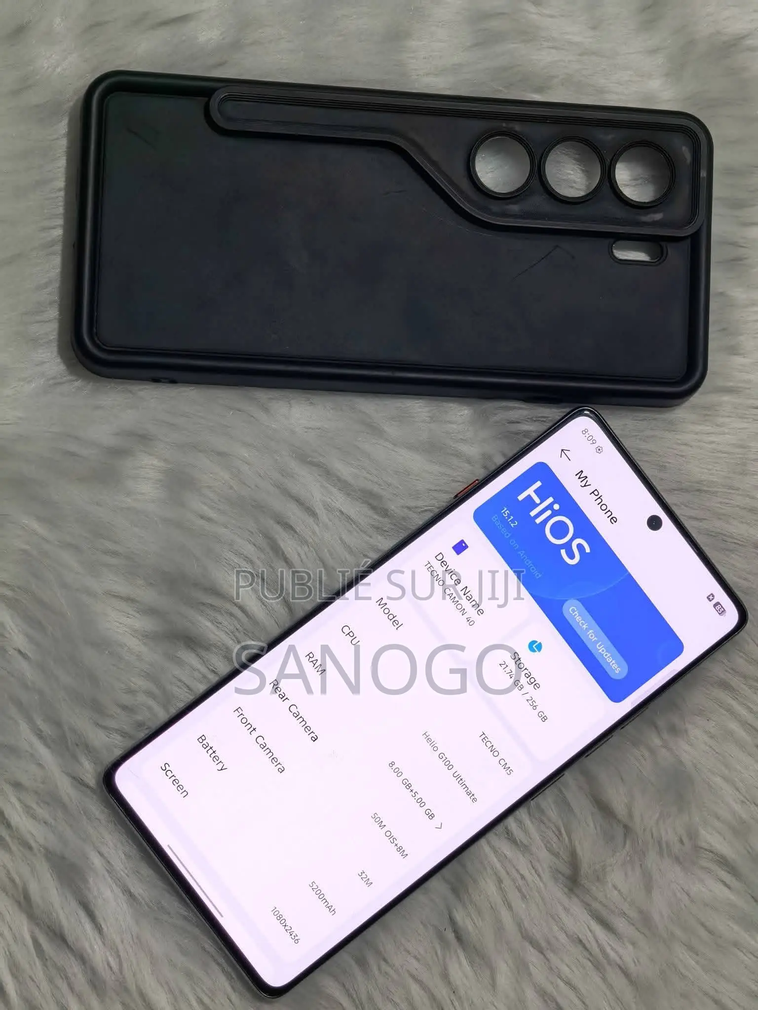 Nouveau Tecno Camon 40 Pro 4G 128 GB Noir