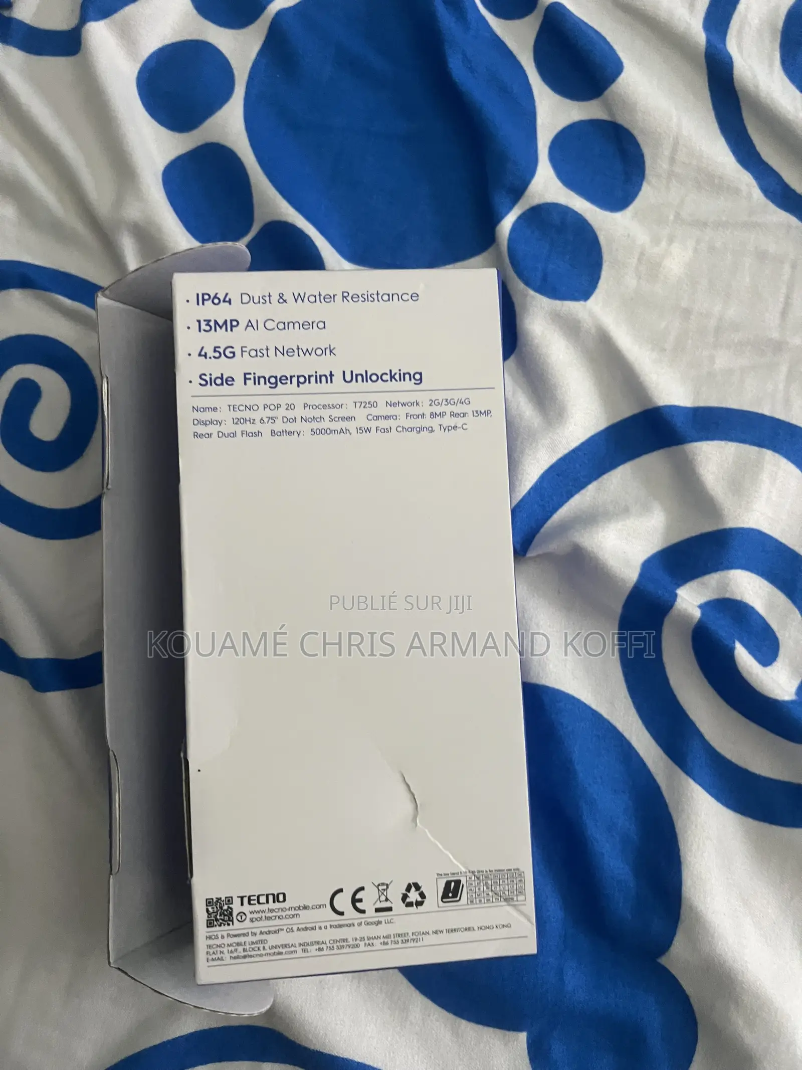 Nouveau Tecno Pop 20 64 GB Bleu