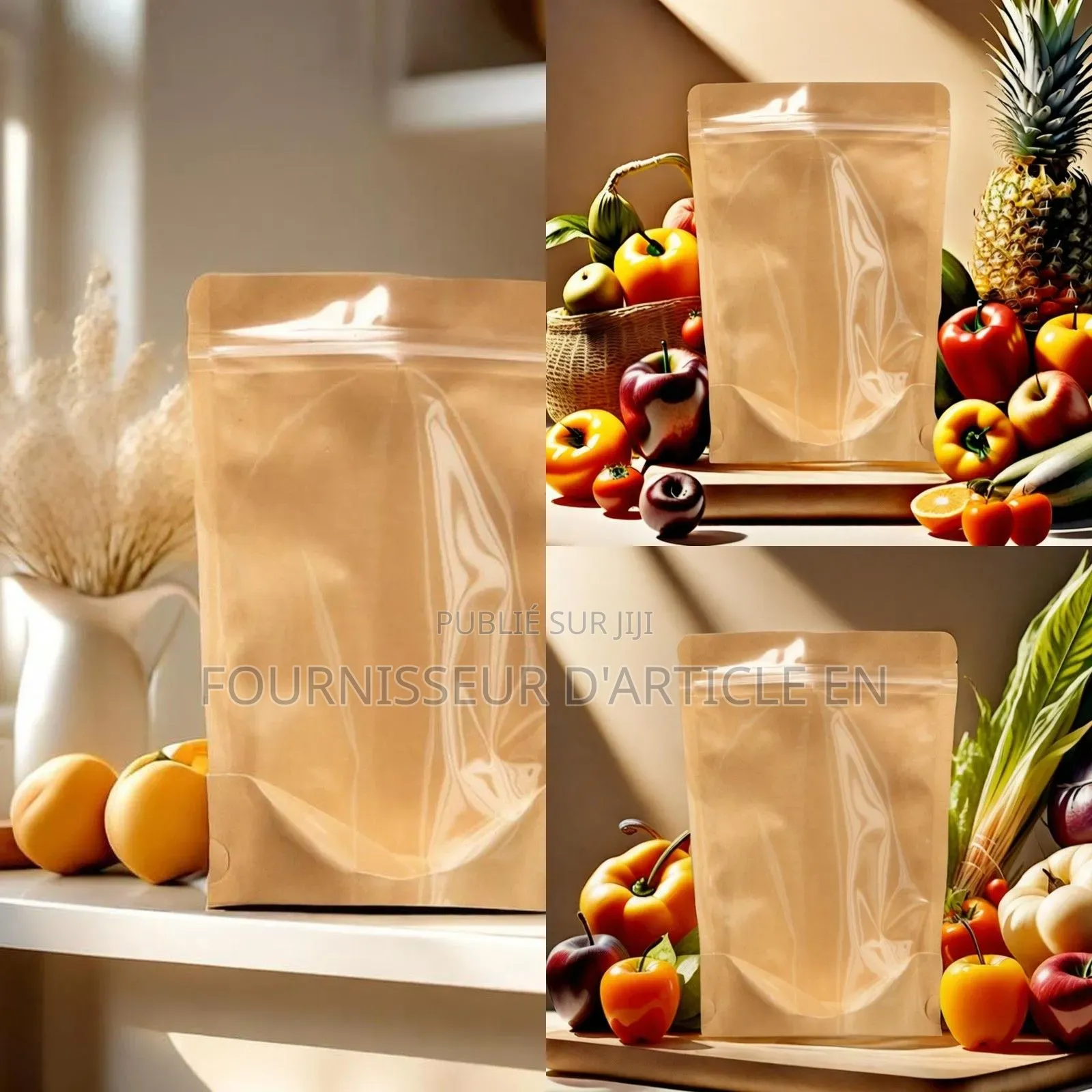 100 Sacs en Papier Kraft Pour l'Emballage