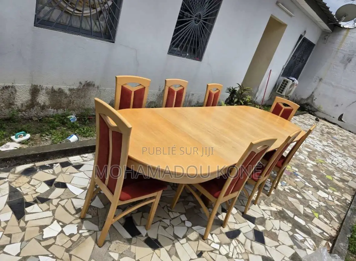 MAGNIFIQUE ENSEMBLE SALLE À MANGER (Table Ovale + 8 Chaises)
