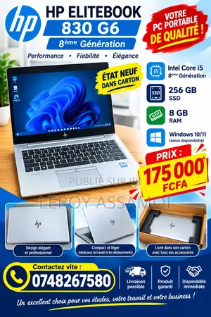 Nouveau HP EliteBook 830 G6 8GB Intel Core i5 SSD 256GB