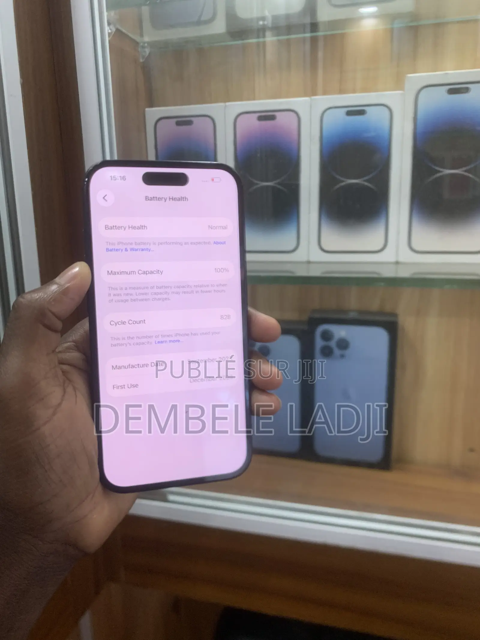 Pomme iPhone 15 128 GB Noir