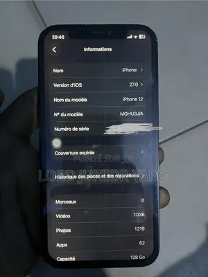 Pomme iPhone 12 128 GB Noir