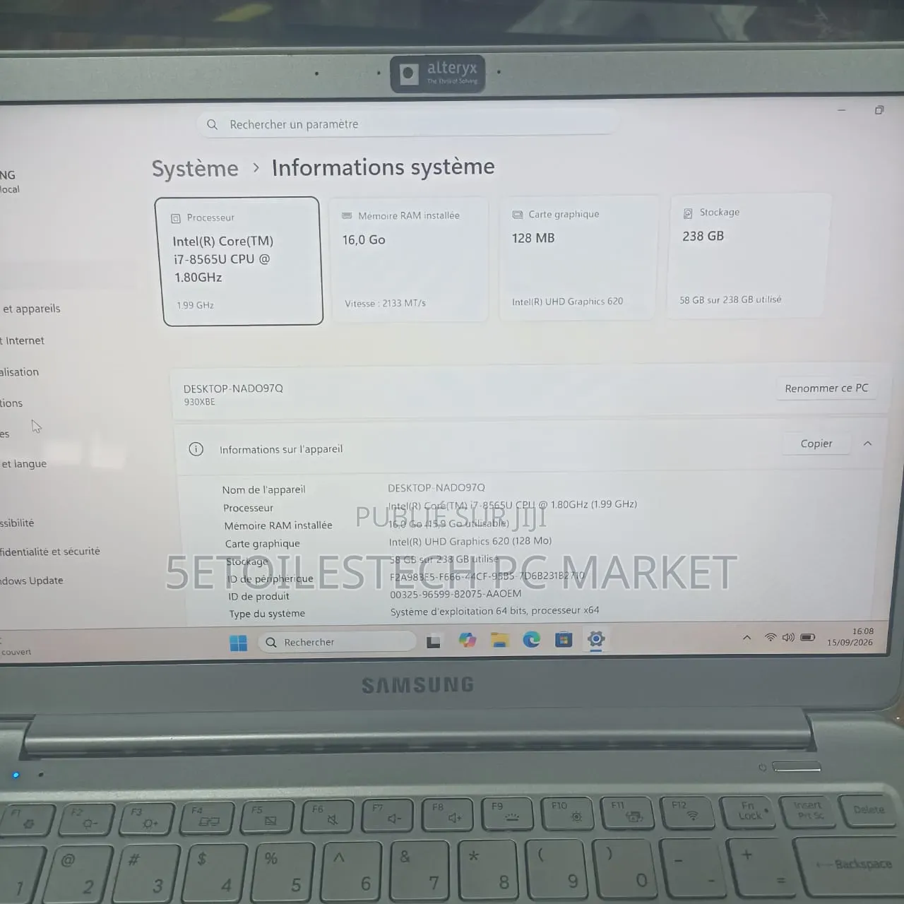 Nouveau Samsung Notebook 9 Pro 16GB Intel Core i7 SSD 256GB