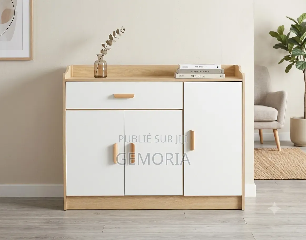 Meuble Bas Buffet d'Appoint Scandinave Bimatière