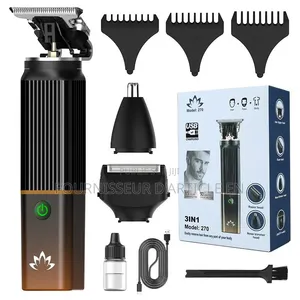 Tondeuse À Cheveux Électrique Multifonctionnelle 3 en 1.