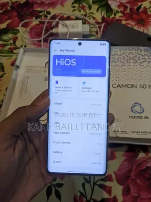 Nouveau Tecno Camon 40 Pro 4G 256 GB Bleu
