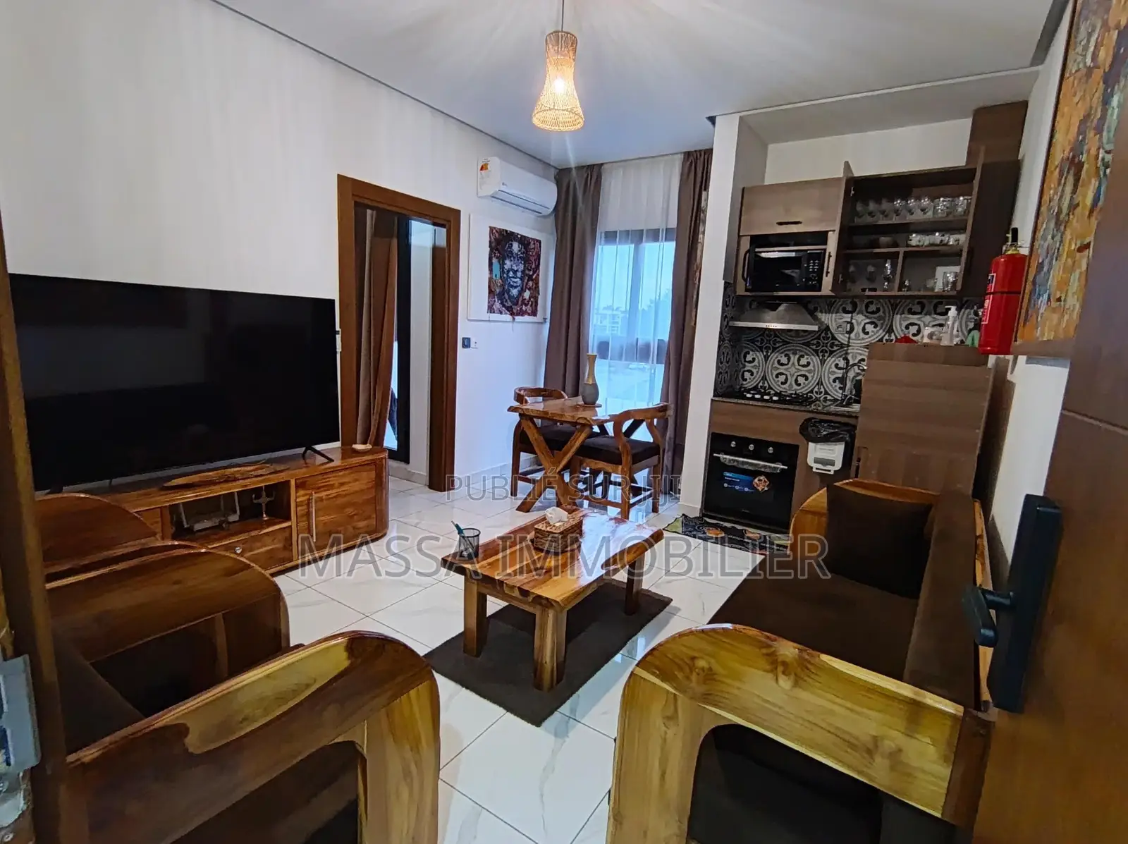 Meublé 1chbre Appartement dans Massa Immobilier, Cocody à Louer
