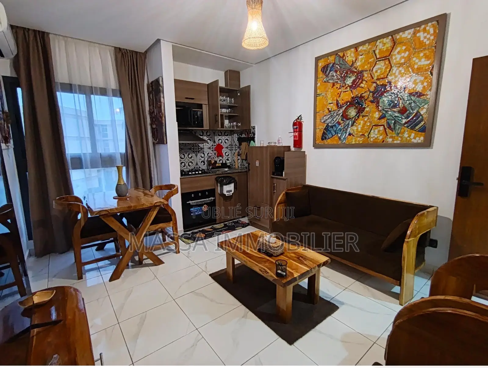 Meublé 1chbre Appartement dans Massa Immobilier, Cocody à Louer