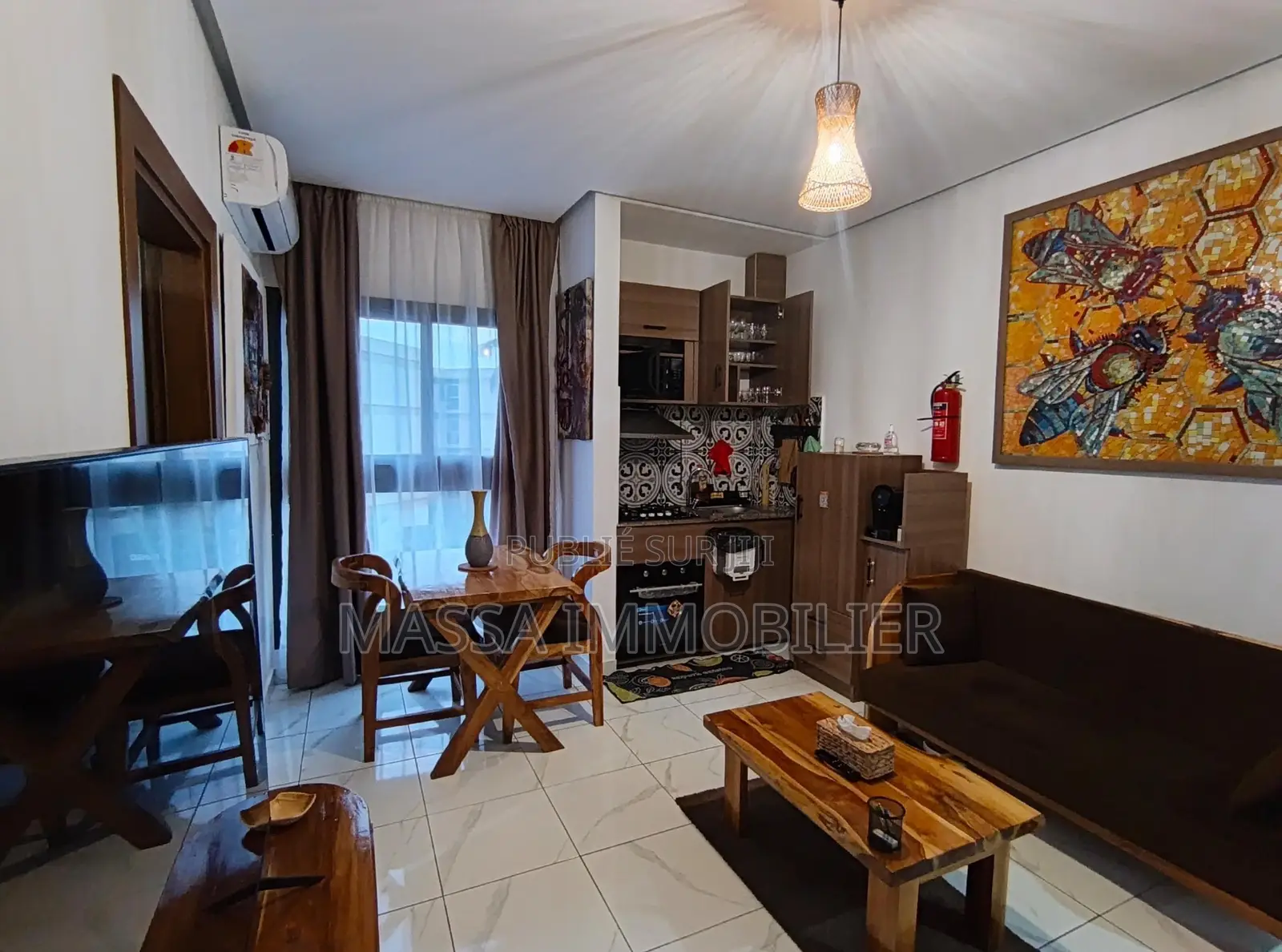 Meublé 1chbre Appartement dans Massa Immobilier, Cocody à Louer