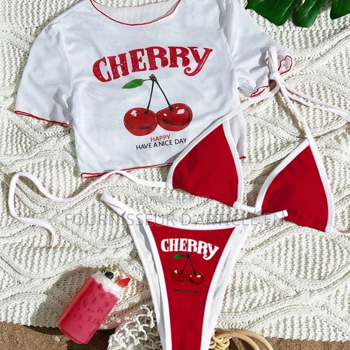 Ensemble Bikini Trois Pièces Sexy.