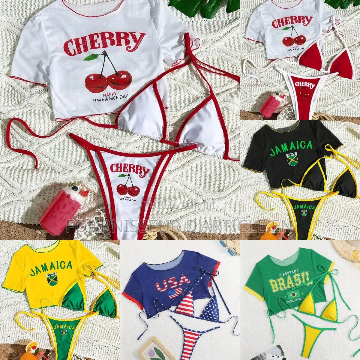 Ensemble Bikini Trois Pièces Sexy.