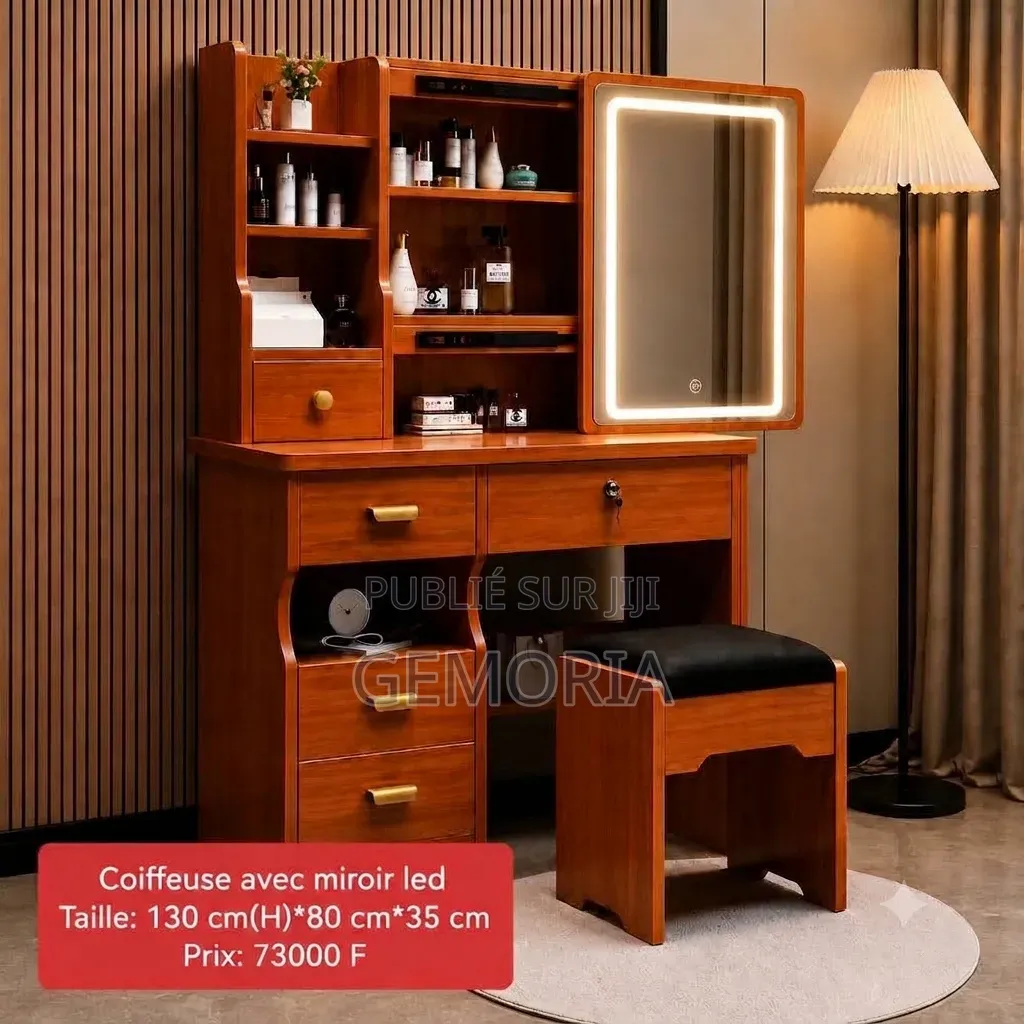 Coiffeuse Avec Miroir Led