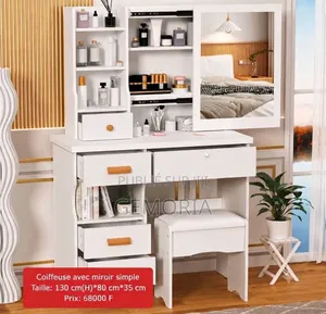 Coiffeuse Avec Miroir Simple. Livraison Gratuite