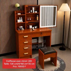 Coiffeuse Avec Miroir LED. Livraison Gratuite Abidjan
