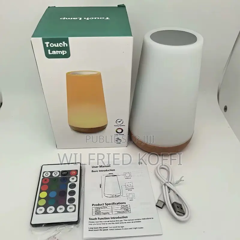 Lampe D’Ambiance LED Tactile Multicolore Avec Affichage