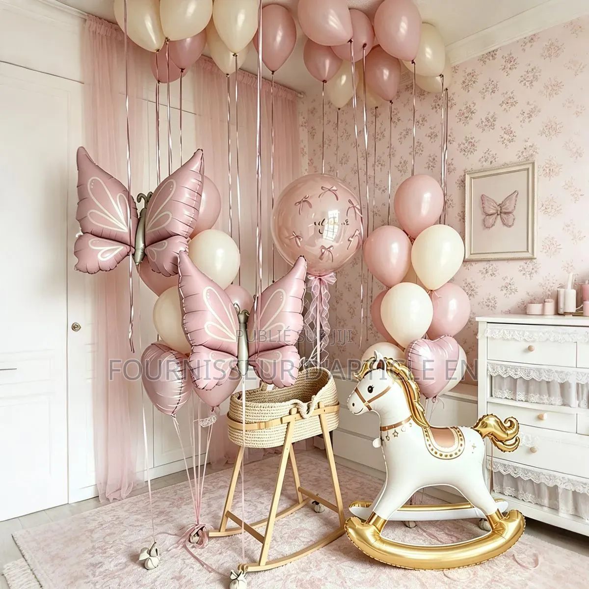 Les Ballons en Aluminium Roses Pour Anniversaire.