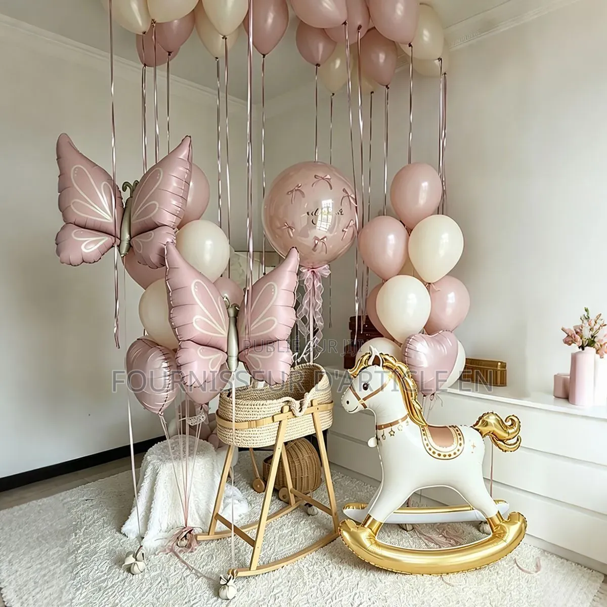 Les Ballons en Aluminium Roses Pour Anniversaire.